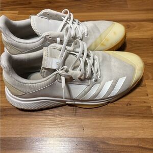 Adidas Cream and Tan Athletic Shoes